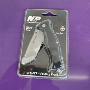 7.25" SMITH & WESSON M&P OFFICER FOLDING KNIFE WITH POCKET CLIP TANTO BLADE